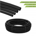 50mt bobina Tubo corrugato nero diametro 20 25 mm pieghevole autoestinguente flessibile per impianti cavi elettric