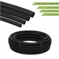 10mt bobina Tubo corrugato nero diametro 16 20 25 mm pieghevole autoestinguente flessibile per impianti cavi elettrici