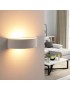 Applique da parete in gesso attacco G9 lampada mezzaluna semicircolare doppia luce design moderno bianco verniciabile