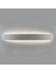 Applique da parete in gesso attacco R7S lampada mezzaluna semicircolare doppia luce design moderno bianco verniciabile