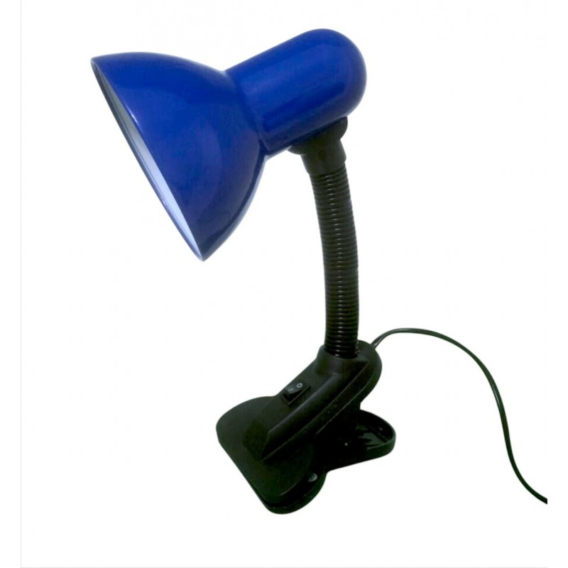 Lampada da scrivania con morsetto flessibile lume tavolo comodino mensola luce led E27