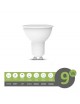 Faretto led 9w attacco GU10 lampadina copertura opaca per portafaretti fari luce bianca naturale calda