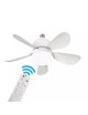 Ventilatore a lampadario led da soffitto attacco E27 con telecomando luce dimmerabile calda naturale bianca 3 velocità
