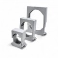 Clips morsetti fissatubo da 13 - 21 23 - 35 38 - 80 mm per fissaggio tubi rigidi o flessibili a scatto grigio RAL 7035