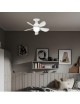 Ventilatore a lampadario led da soffitto attacco E27 con telecomando luce dimmerabile calda naturale bianca 3 velocità