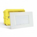 Lampada di emergenza led per scatola cassetta 503 da incasso con placca bianca