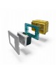 Lampada luce emergenza compatibile con Vimar plana 3w 3 moduli da incasso a parete per scatola supporto 503