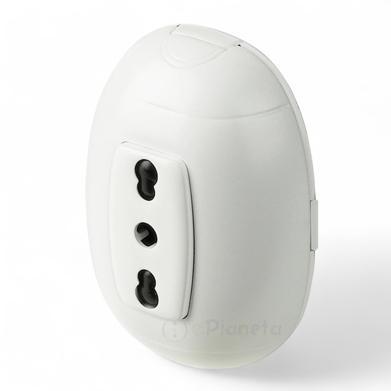 Impianto elettrico da parete su canalina facile installazione presa bipasso schuko interruttore pulsante deviatore bianco ovale