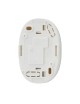 Impianto elettrico da parete su canalina facile installazione presa bipasso schuko interruttore pulsante deviatore bianco ovale