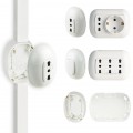 Impianto elettrico da parete su canalina facile installazione presa bipasso schuko interruttore pulsante deviatore bianco ovale