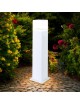Lampione da giardino per esterno attacco lampadina E27 lampioncino moderno nero bianco marrone IP44 rettangolare