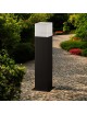 Lampione da giardino per esterno attacco lampadina E27 lampioncino moderno nero bianco marrone IP44 rettangolare