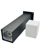 Lampione da giardino per esterno attacco lampadina E27 lampioncino moderno nero bianco marrone IP44 rettangolare