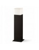 Lampione da giardino per esterno attacco lampadina E27 lampioncino moderno nero bianco marrone IP44 rettangolare