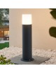 Lampione da giardino per esterno attacco lampadina E27 lampioncino cilindro moderno nero bianco IP44