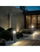 Lampione da giardino per esterno attacco lampadina E27 lampioncino cilindro moderno nero bianco IP44