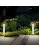 Lampione da giardino per esterno attacco lampadina E27 lampioncino cilindro moderno nero bianco IP44