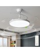 Lampadario con ventilatore led 40W controllo a distanza telecomando luce dimmerabile calda naturale bianca 3 velocità