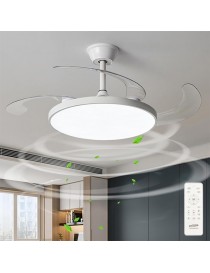 Lampadario con ventilatore led 40W controllo a distanza telecomando luce dimmerabile calda naturale bianca 3 velocità