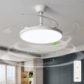 Lampadario con ventilatore led 40W controllo a distanza telecomando luce dimmerabile calda naturale bianca 3 velocità