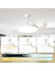 Lampadario con ventilatore led 40W controllo a distanza telecomando luce dimmerabile calda naturale bianca 3 velocità