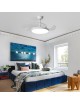 Lampadario con ventilatore led 40W controllo a distanza telecomando luce dimmerabile calda naturale bianca 3 velocità