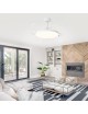 Lampadario con ventilatore led 40W controllo a distanza telecomando luce dimmerabile calda naturale bianca 3 velocità