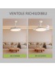 Lampadario con ventilatore led 40W controllo a distanza telecomando luce dimmerabile calda naturale bianca 3 velocità