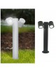 Lampione luce orientabile attacco GU10 da giardino per esterno lampioncino cilindro direzionabile moderno grigio bianco