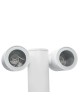 Lampione luce orientabile attacco GU10 da giardino per esterno lampioncino cilindro direzionabile moderno grigio bianco