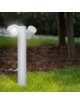 Lampione luce orientabile attacco GU10 da giardino per esterno lampioncino cilindro direzionabile moderno grigio bianco