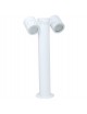 Lampione luce orientabile attacco GU10 da giardino per esterno lampioncino cilindro direzionabile moderno grigio bianco