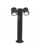 Lampione luce orientabile attacco GU10 da giardino per esterno lampioncino cilindro direzionabile moderno grigio bianco