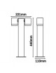 Lampione luce orientabile attacco GU10 da giardino per esterno lampioncino cilindro direzionabile moderno grigio bianco