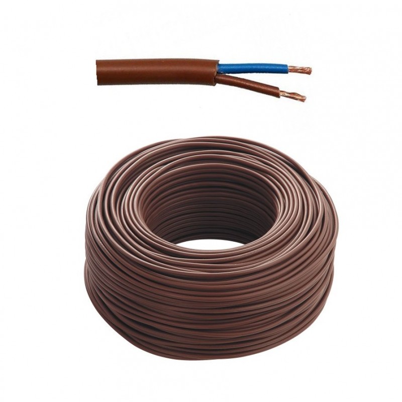 100mt Cavo Elettrico FS18OR18 2X1 mm² - Tensione Nominale 300/500V - Conduttori in Rame Puro, Isolamento LSZH, Conforme CPR