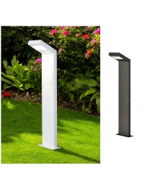 Lampione led 10W per esterno lampioncino rettangolare moderno grigio antracite bianco lampada segnapasso da giardino 