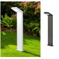 Lampione led 10W per esterno lampioncino rettangolare moderno grigio antracite bianco lampada segnapasso da giardino
