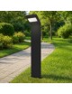 Lampione led 10W per esterno lampioncino rettangolare moderno grigio antracite bianco lampada segnapasso da giardino 