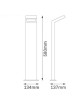Lampione led 10W per esterno lampioncino rettangolare moderno grigio antracite bianco lampada segnapasso da giardino 