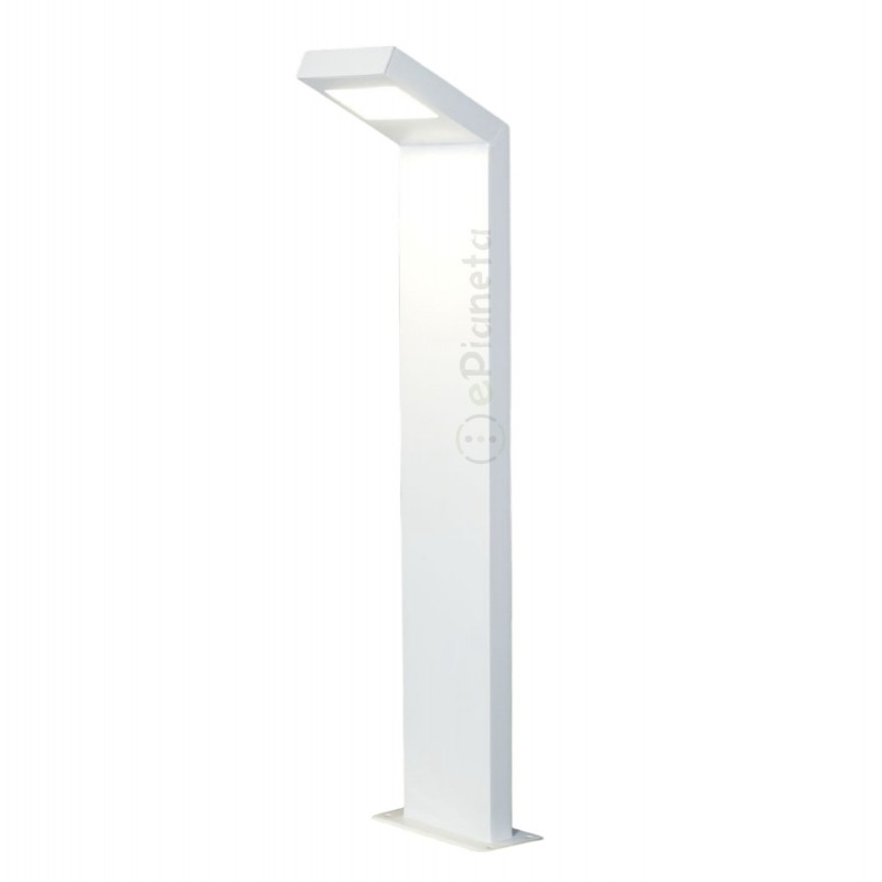 Lampione led 10W per esterno lampioncino rettangolare moderno grigio antracite bianco lampada segnapasso da giardino 