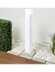 Lampione da giardino 74cm per esterno attacco lampadina E27 lampioncino moderno nero bianco rettangolare