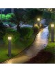 Lampione da giardino 74cm per esterno attacco lampadina E27 lampioncino moderno nero bianco rettangolare