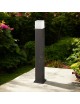 Lampione da giardino 74cm per esterno attacco lampadina E27 lampioncino moderno nero bianco rettangolare