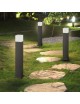 Lampione da giardino 74cm per esterno attacco lampadina E27 lampioncino moderno nero bianco rettangolare