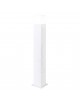 Lampione da giardino 74cm per esterno attacco lampadina E27 lampioncino moderno nero bianco rettangolare