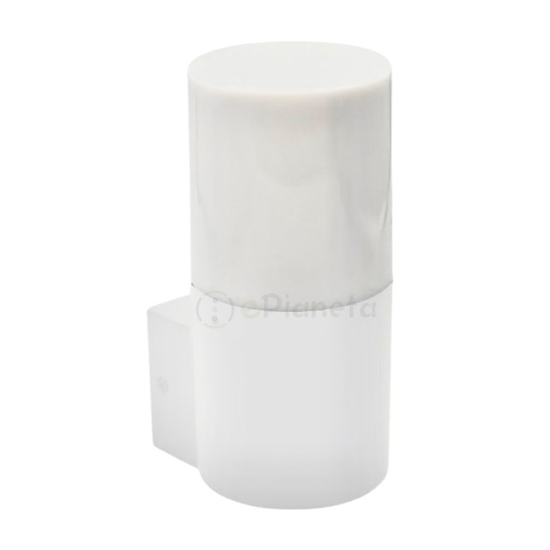 Applique da esterno attacco E27 cilindro bianco nero lampada segnapasso luce sopra o sotto