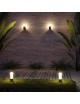 Applique da esterno attacco E27 cilindro bianco nero lampada segnapasso luce sopra o sotto