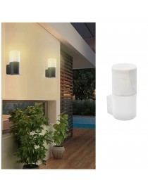 Applique da esterno attacco E27 cilindro bianco nero lampada segnapasso luce sopra o sotto