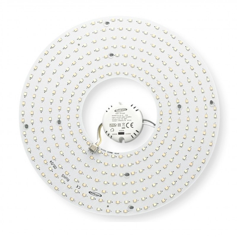 Circolina LED 53W Ø 27cm ricambio per plafoniera anello rotondo lampada a basso consumo per soffitto cucina bagno