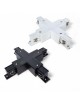 Connettore a X per collegare unire binario trifase bianco nero giunto croce faro faretti led